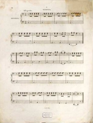 Petits diamans : pièces récréatives et faciles ; composés et soigneusemt doigtées pour le piano à quatre mains, No. [2] : En 2 suites