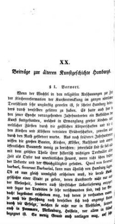 Beiträge zur älteren Kunstgeschichte Hamburgs.