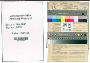 Entnazifizierung Wilhelm Latten , geb. 29.05.1900 (Bergrat)