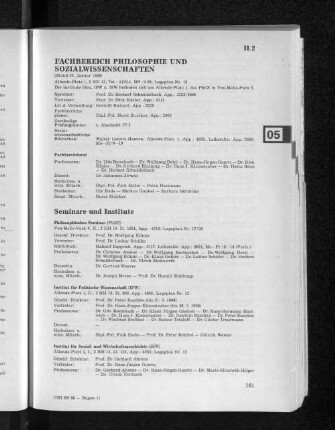 Fachbereich Philosophie und Sozialwissenschaften
