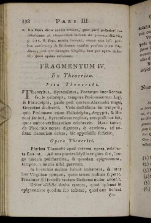 Fragmentum IV. Ex Theocrito.