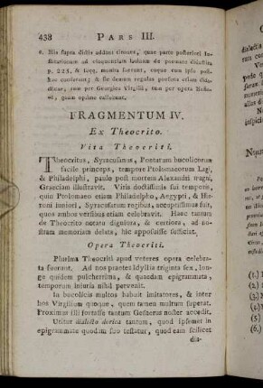 Fragmentum IV. Ex Theocrito.