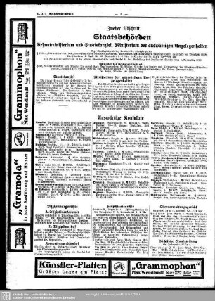 Zweiter Abschnitt. Staatsbehörden