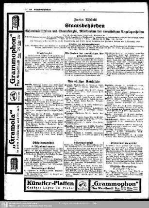 Zweiter Abschnitt. Staatsbehörden