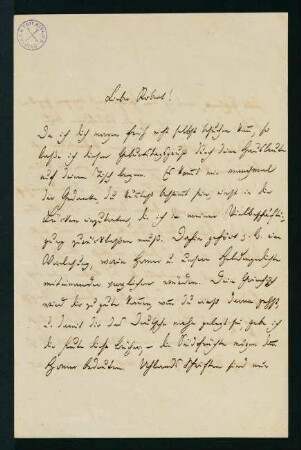 Brief vom 21. Febr. 1867