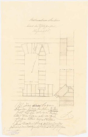 Rittergut Menkin Umbau des Stallgebäudes: Detail der Schlitzfenster 1:5