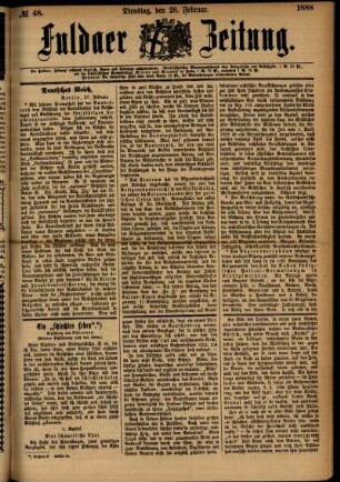 Ausgabe vom Dienstag, den 28. Februar 1888.