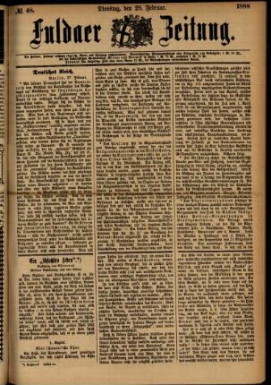 Ausgabe vom Dienstag, den 28. Februar 1888.