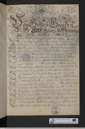 Stiftungsurkunde der herzöglichen öffentlichen Bibliothek