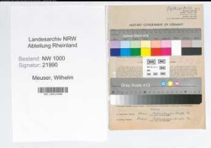 Entnazifizierung Wilhelm Meuser, geb. 17.05.1897 (Regierungsinspektor)