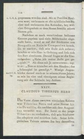 XXIV. Claudius Tiberius Nero