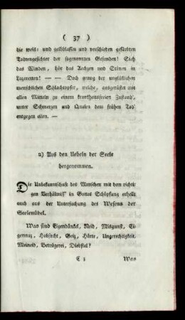 2) Aus den Uebeln der Seele hergenommen.