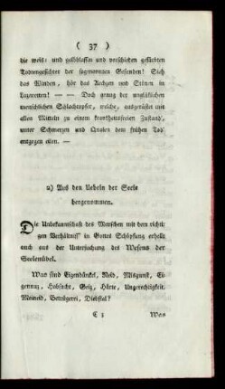 2) Aus den Uebeln der Seele hergenommen.
