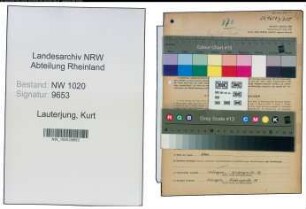 Entnazifizierung Kurt Lauterjung , geb. 26.05.1904 (Fabrikant)