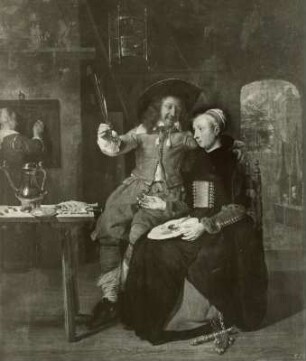 Selbstbildnis des Künstlers mit seiner Frau Isabella de Wolff im Wirtshaus