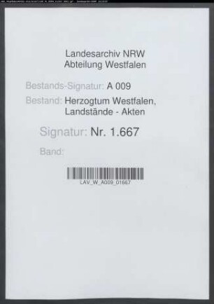 Landpfennigmeistereirechnungen 1693; Rezesse über die Abnahme der Rechnungen