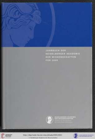 Jahrbuch ... / Heidelberger Akademie der Wissenschaften: Jahrbuch 2009