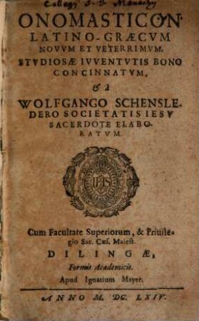 Onomasticon latino-graecum et graeco-latinum