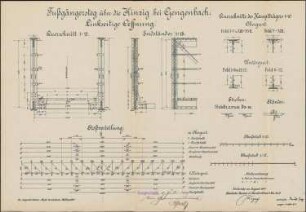 Fußgängersteg über die Kinzig bei Gengenbach; Querschnitte des Hauptträgers