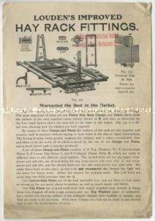 Heugestelle von der Firma Louden Machinery Company in USA