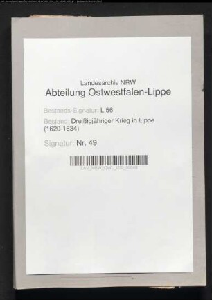 Einquartierungen und Kontributionen der Stadt Blomberg