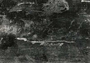 Unbekannter niederländischer Meister. Waldlandschaft mit einer Treibjagd. Detail: Signatur (unten Mitte). Dresden: Staatliche Kunstsammlungen, Gemäldegalerie Alte Meister Inv. Nr. 59/09