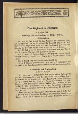I. Vormarsch und Stellungskrieg im Westen 1914/15