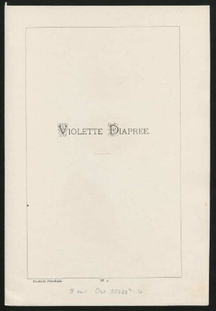 IV. 9. Violette Diapree