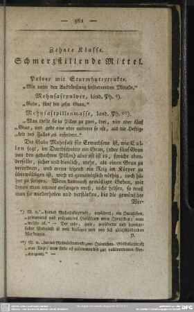 Zehnte Klasse.Schmerzstillende Mittel