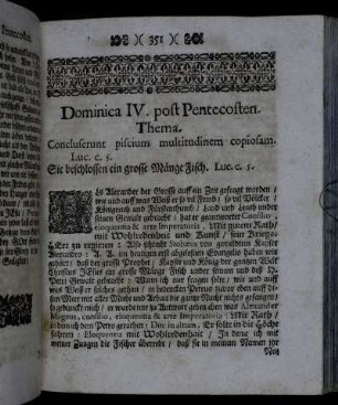 Dominica IV. post Pentecosten. - Dominica VI. post Pentecosten.