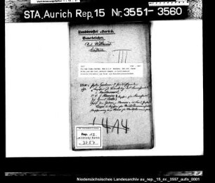 Die dem Popke Gerdas, dem C.L.F. Harmens, dem Joh. Harms Dirks und dem Carl Gerhard Campen in Carolinensiel erteilte Erlaubnis zum Kram- und Manufakturwarenhandel