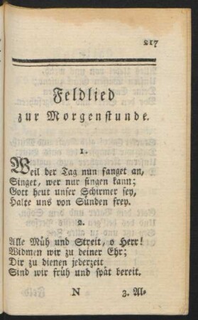 Feldlied zur Morgenstunde