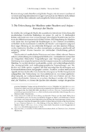 3. Die Erforschung der Muslime unter Staufern und Anjou – Konzept der Studie