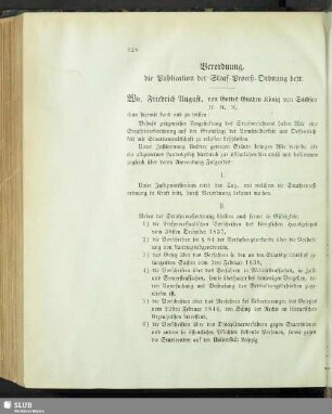 Verordnung, die Publication der Straf-Proceß-Ordnung betr.