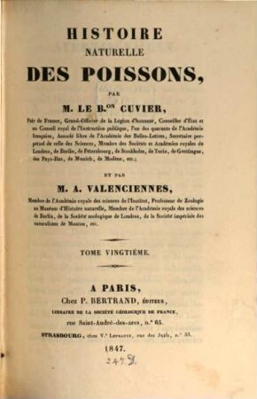 Histoire naturelle des poissons, 20