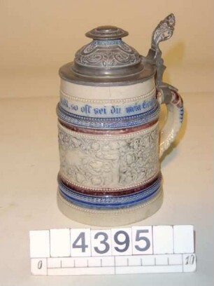Tonkrug mit Deckel (Humpen,Bierseidel)