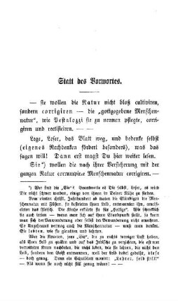 Statt des Vorwortes