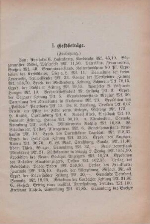 I. Geldbeträge.