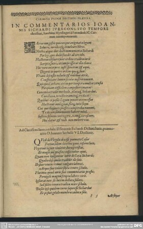 Carmina Primae Editioni Praefixa