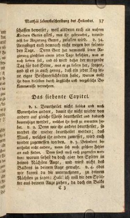 37-49, Das siebente Capitel. - Das achte Capitel
