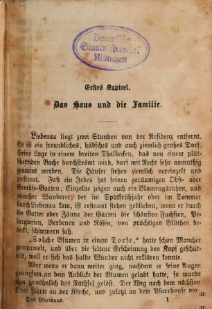 Das Pfarrhaus : Eine Erzählung für meine jungen Freunde. Von Franz Hoffmann. Mit vier Stahlstichen