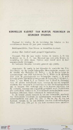 Koninklijk Kabinet van Munten, Penningen en gesneden Steenen