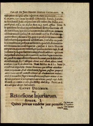 Caput Decimum. De Retorsione Injuriarum.