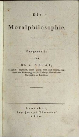 Die Moralphilosophie