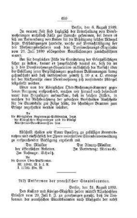 Uniformen der preußischen Staatsbeamten : [I. Allgemeine Verhältnisse]