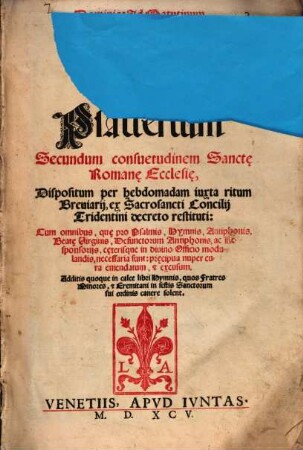 Psalterium Romanum et officium Beatae Mariae Virginis