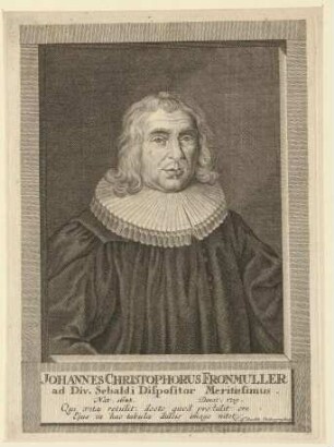 Johannes Christophorus Fronmüller; geb. 1643; gest. 1719