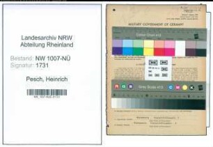 Entnazifizierung Heinrich Pesch , geb. 13.09.1915 (Schreiner)