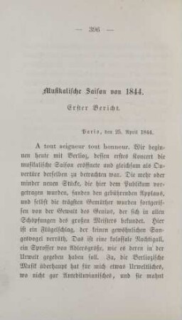 Musikalische Saison von 1844