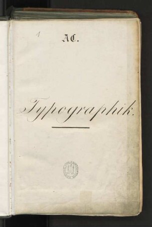 ACI, Bibliographie, C. Typographik: Realkatalog der Stadtbibliothek zu Hamburg